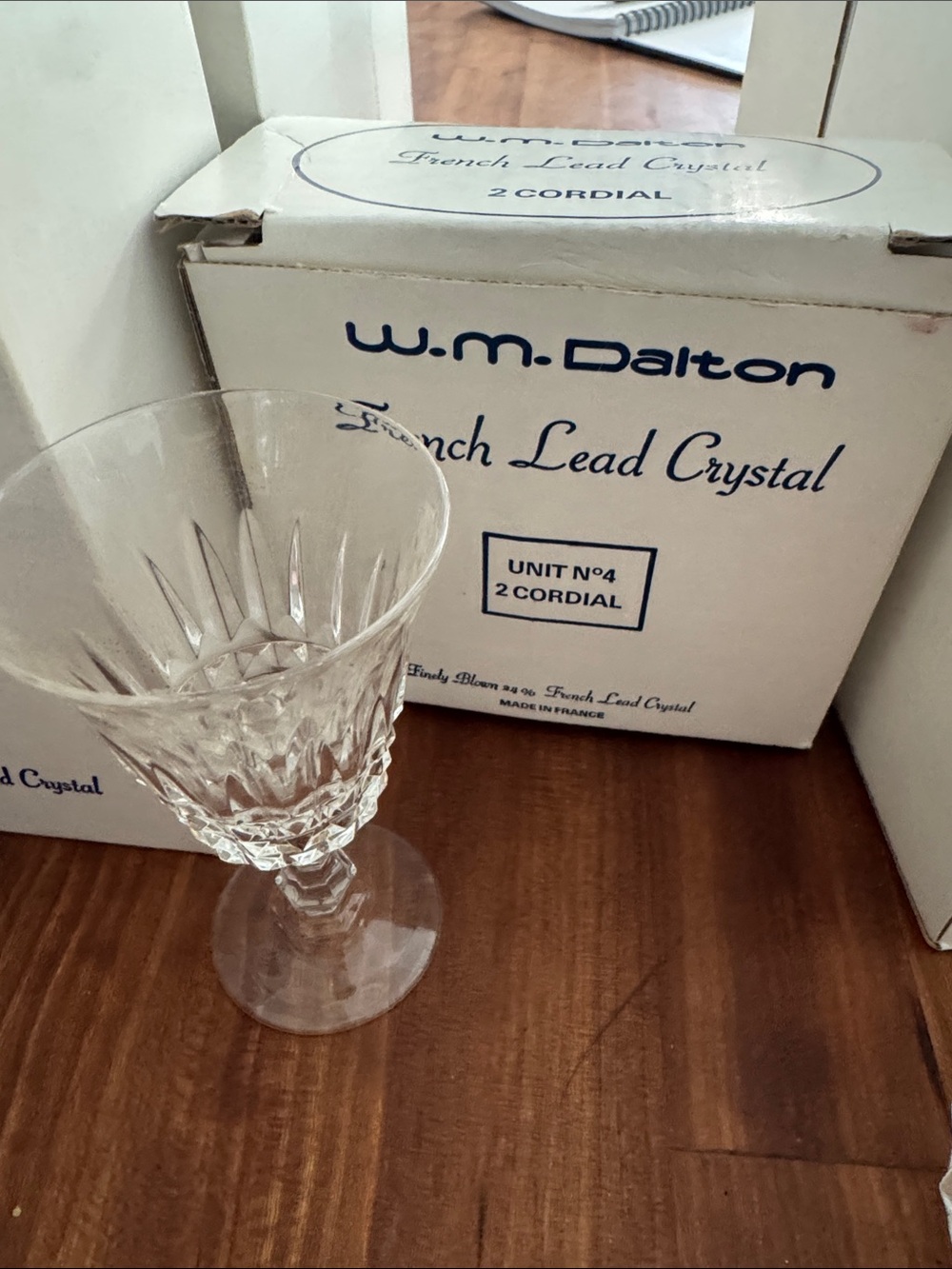 Clear Lead Crystal Cordial Glass - Clear